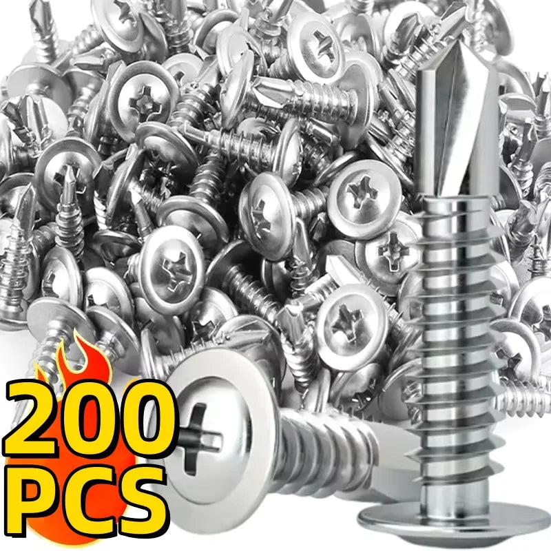 M4.2 Stainless Steel Self-Tapping Pan Head Screws 50/200 Pcs