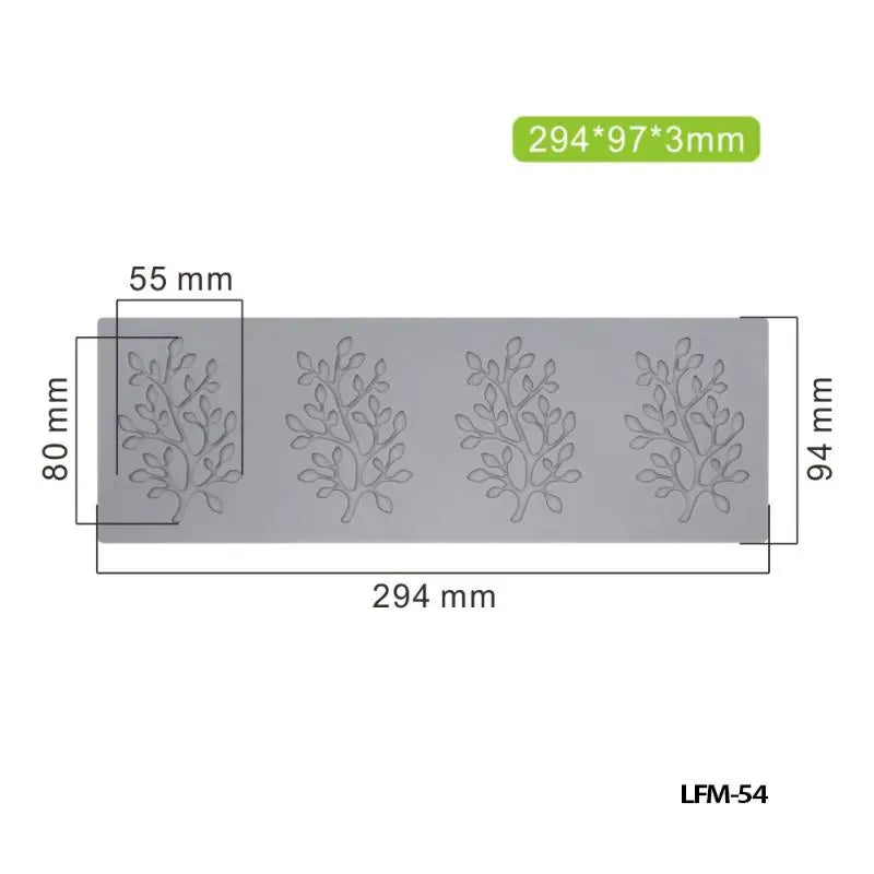 Leaf & Lace Silicone Fondant Molds for Cake Decorating
