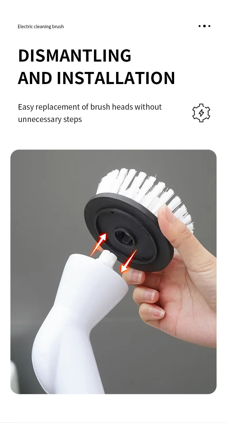 Wireless Electric Cleaning Brush – Telescopic Long Handle