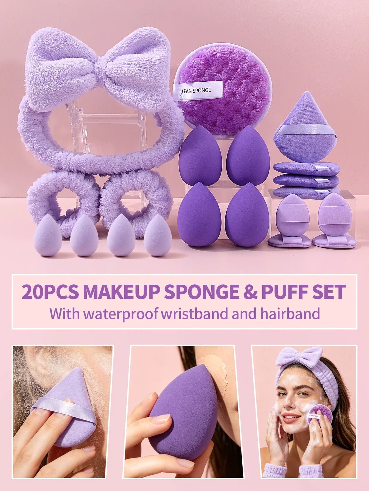 Makeup Sponge Puff Set – Foundation, Powder & Cleansing Kit
