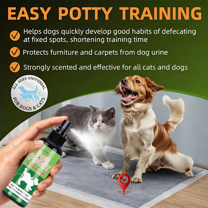 Pet Toilet Training Spray – Pheromone Guide for Dogs & Cats