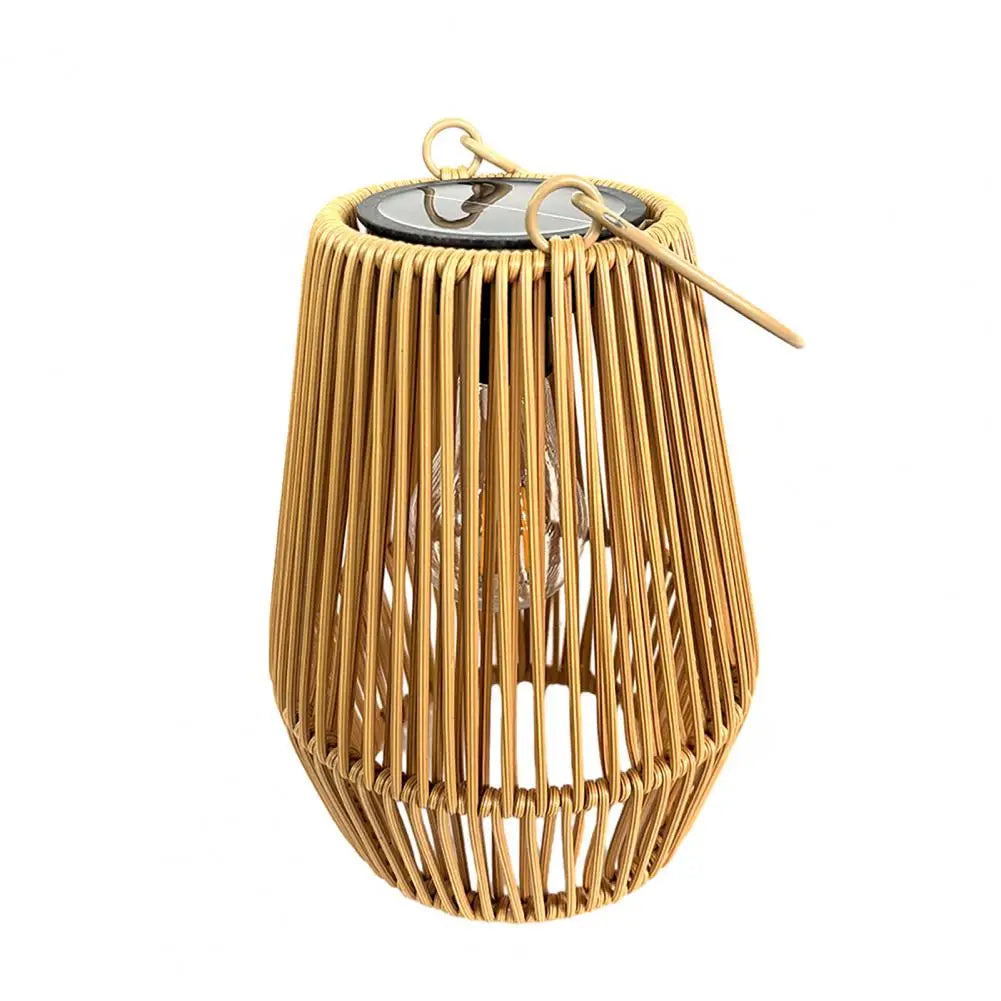 Woven Solar Lantern – Auto On/Off Outdoor Hanging Light