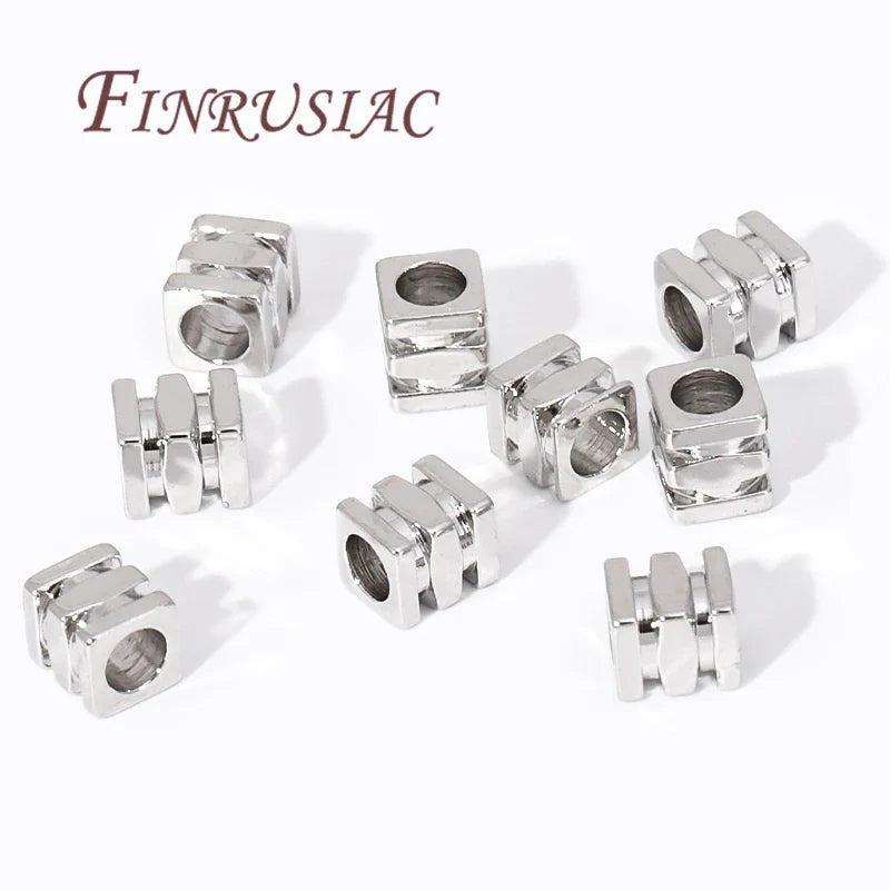 3x3mm 18K Gold Plated Brass Cube Spacer Beads | DIY Jewelry
