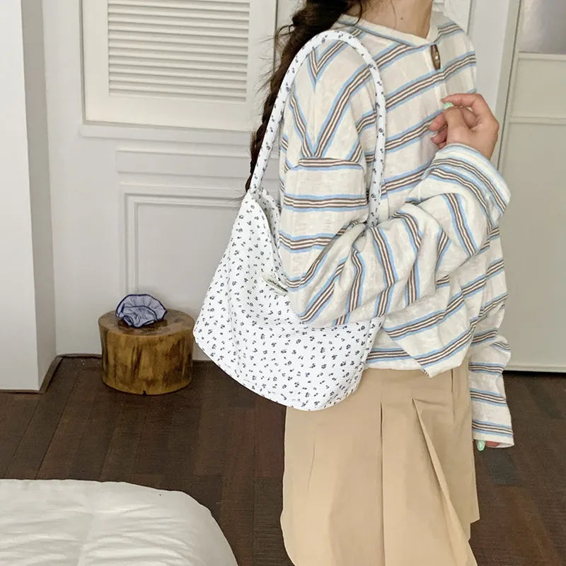 Women's Large Canvas Tote Shoulder Bag – Casual Daily Handbag