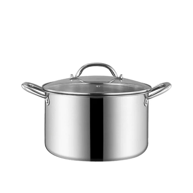 FEB.WIND Hybrid Nonstick Stockpot – Oven-Safe 900°F Glass Lid