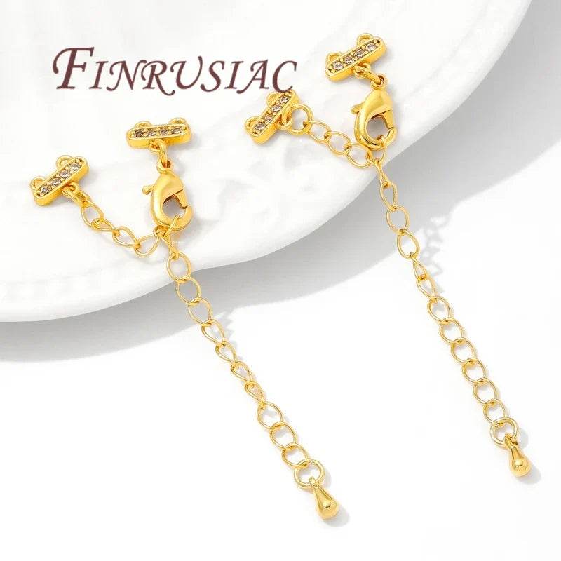 18K Gold Plated Bracelet Extender Chain & Lobster Clasp | DIY