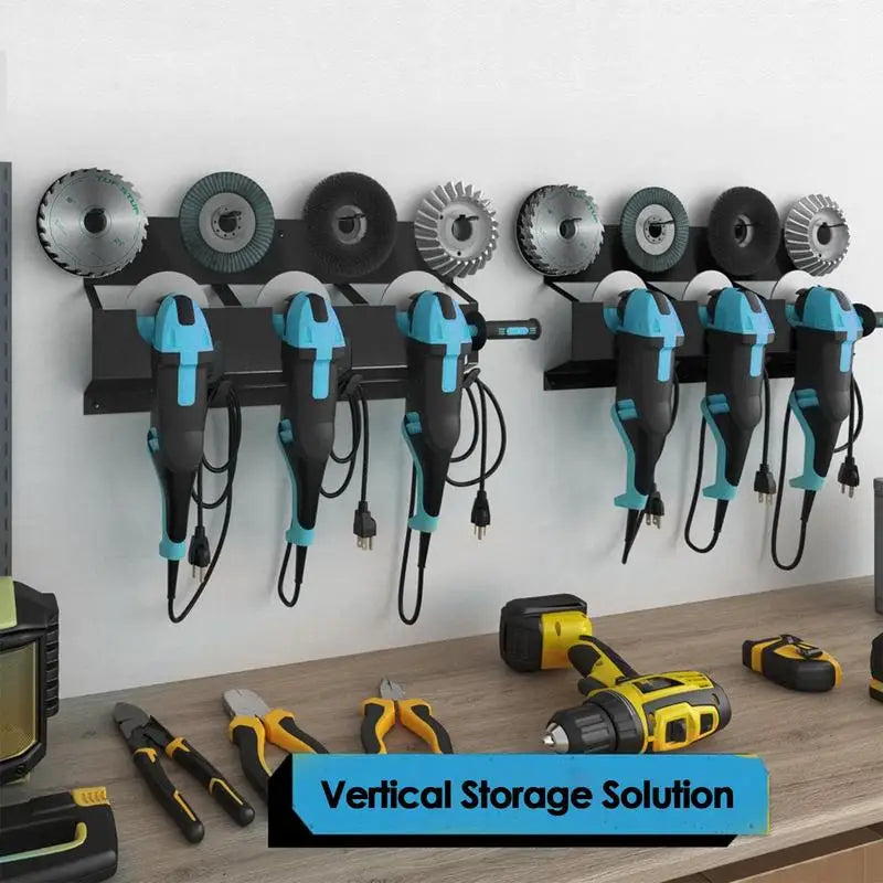 Wall Mount Angle Grinder Holder & Storage Rack | 3 Grinders