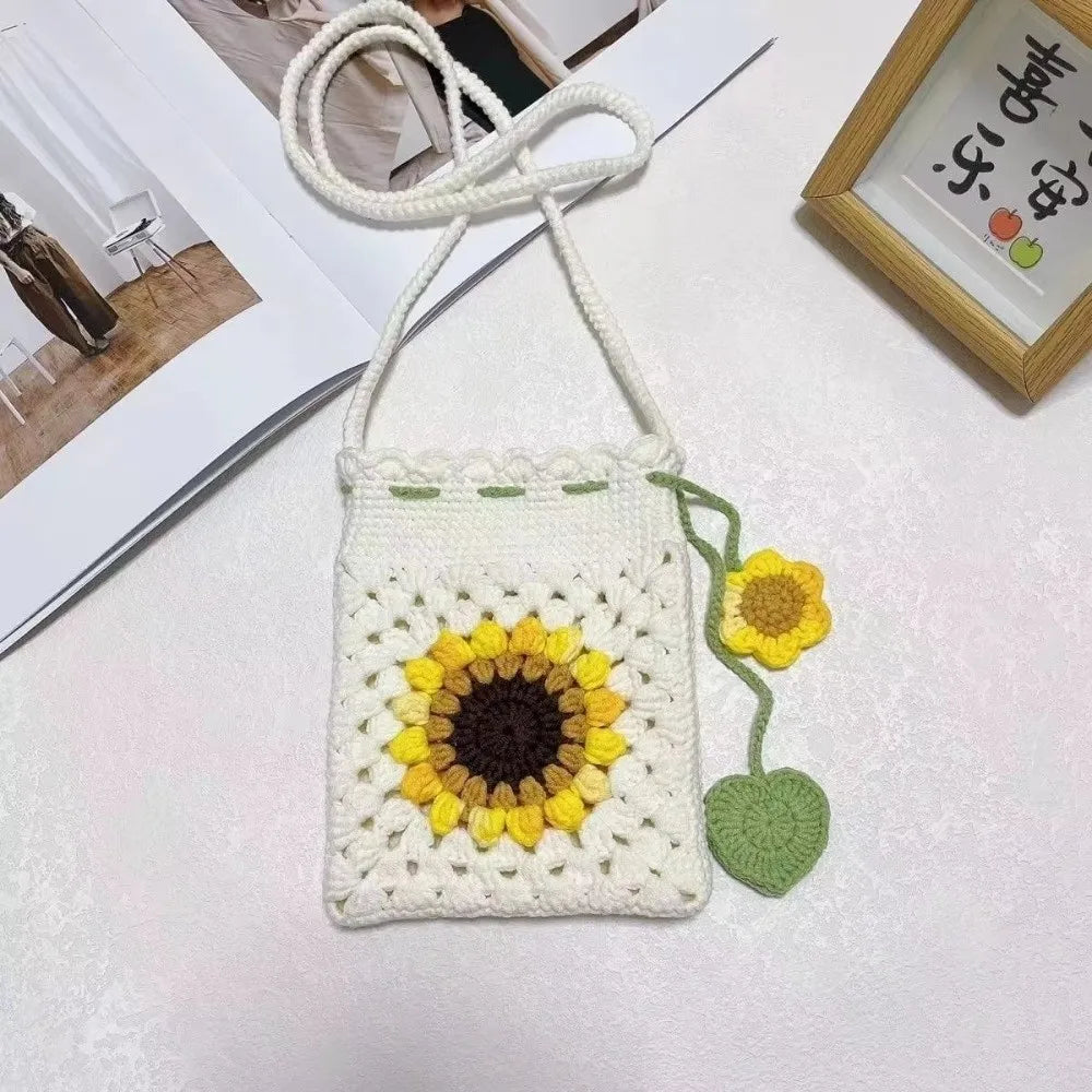 DIY Sunflower Crochet Bag Kit – Beginner Crossbody Starter Set