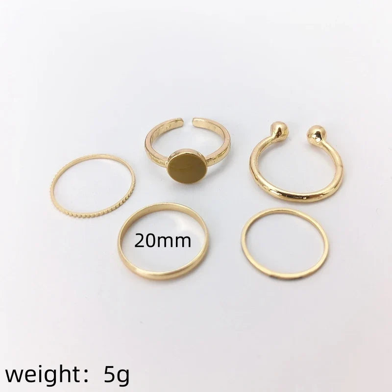Vintage Geometric Adjustable Open Ring for Women | Minimalist