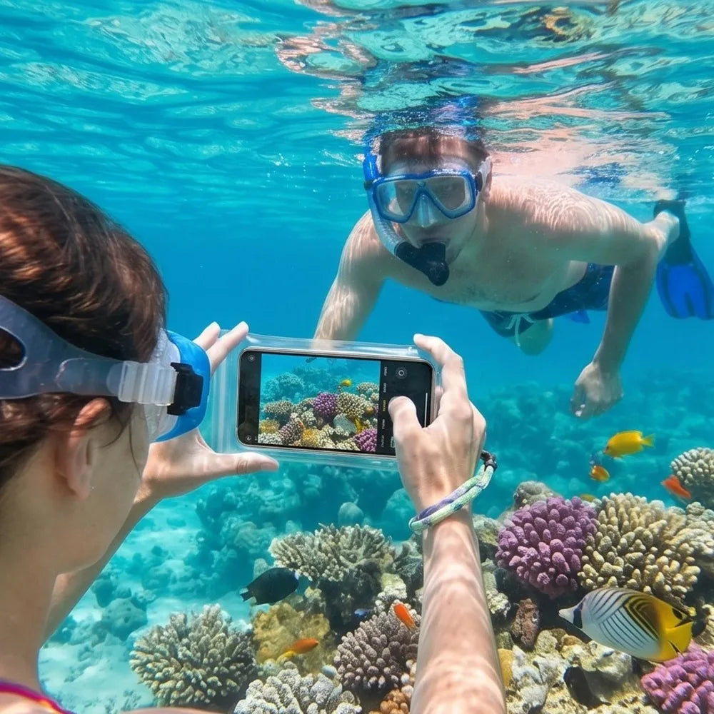 Waterproof Phone Pouch – Universal Clear PVC Swimming Bag