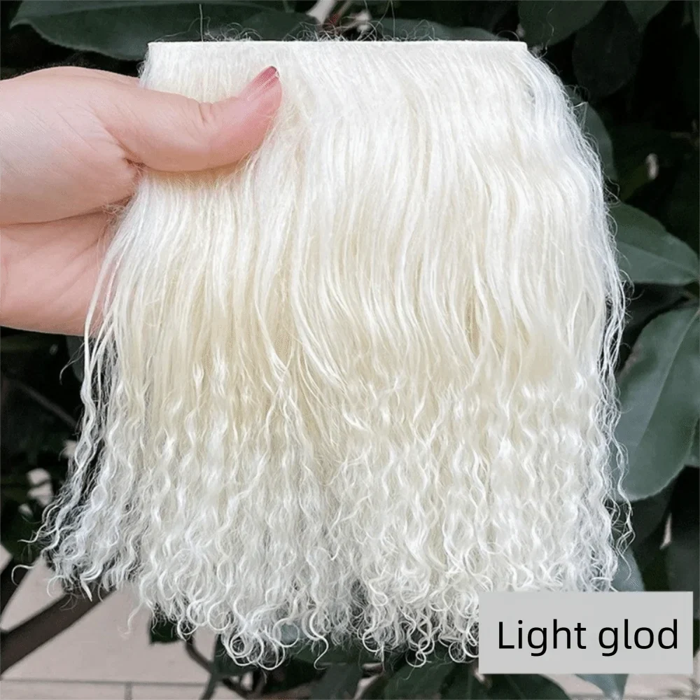 Mohair Lamb Wool Curly Hair Weft – DIY Doll Wig Extensions