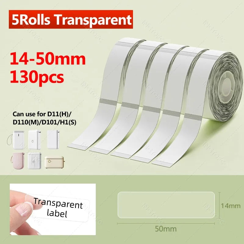 Niimbot Transparent Thermal Labels – D11 D110 D101 Waterproof
