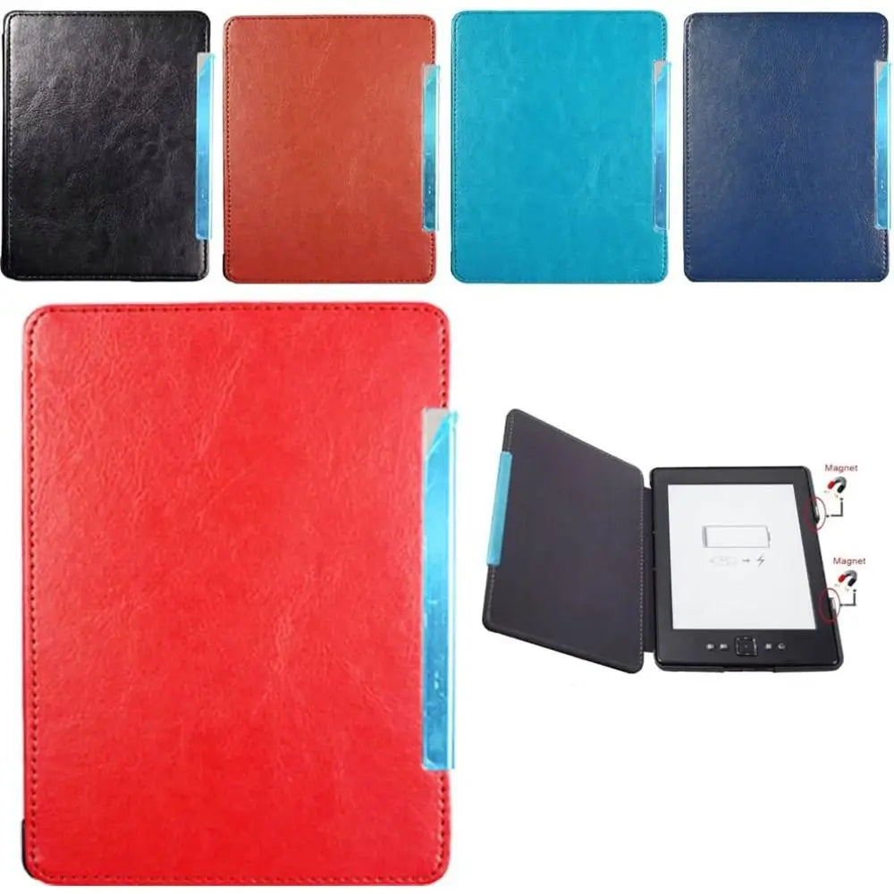 PU Leather Magnetic Folio Case for Kindle 4th/5th Gen D01100