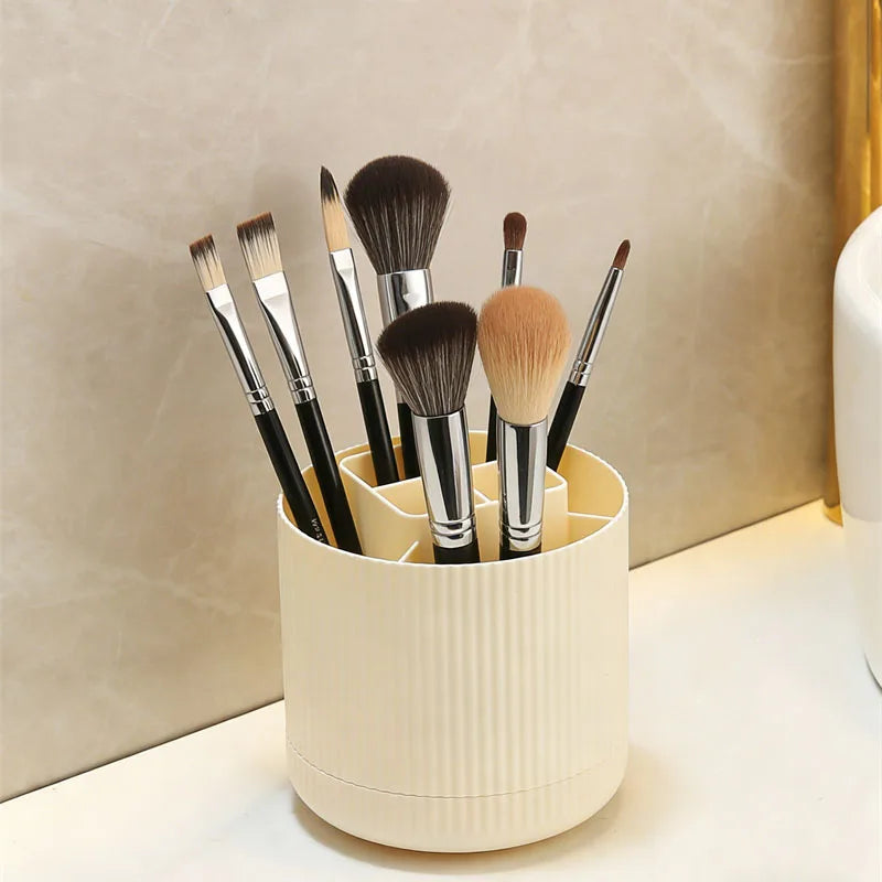 360° Rotating Makeup Brush Holder – 8-Slot Vanity Organizer