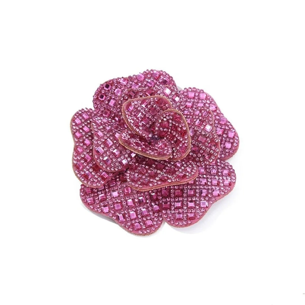 3D Rhinestone Flower Patch – DIY Brooch Corsage Badge