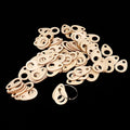 100Pcs Wooden Teardrop Cross-Stitch Thread Organizer Spools