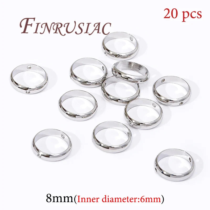 20Pcs 18K Gold Plated Bead Frames & Spacer Connectors DIY