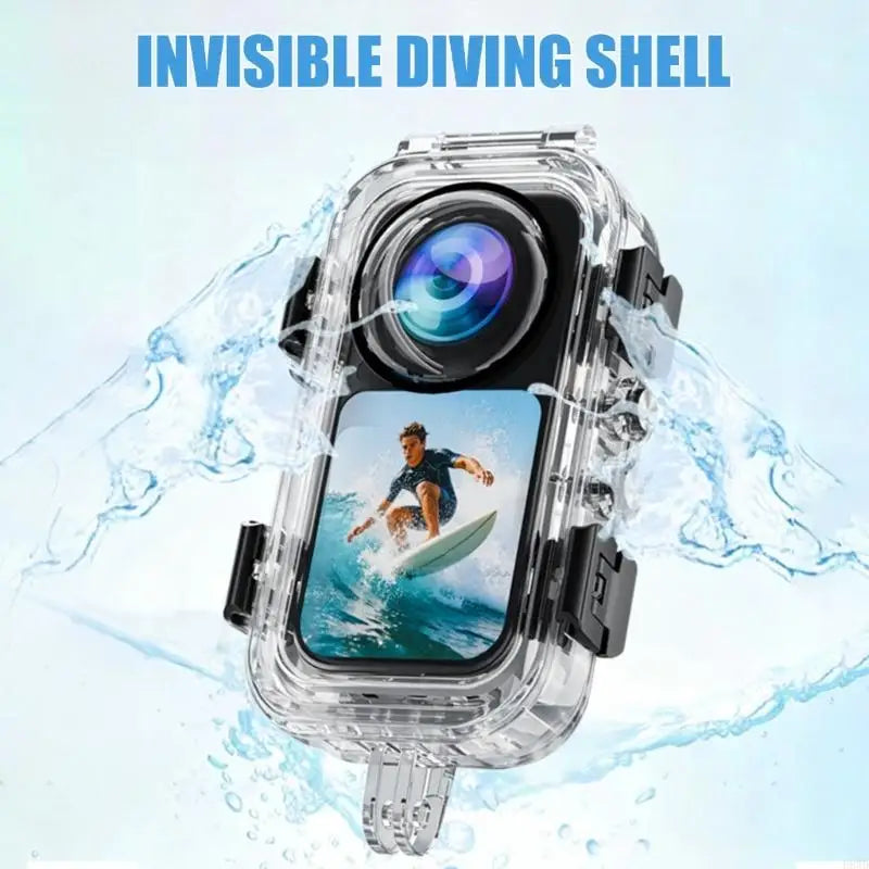 Waterproof Diving Case for Insta360 X6 – 60M Depth Housing