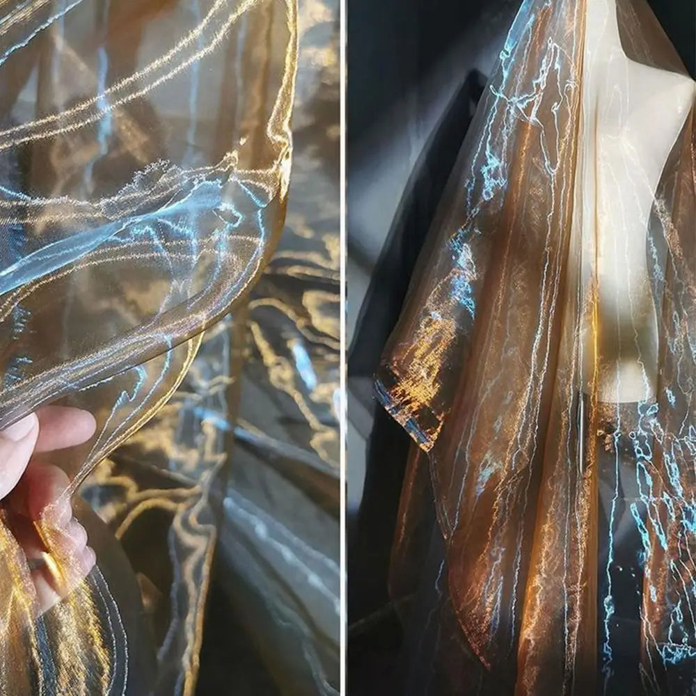 Two-Tone Gradient Organza Fabric 150x100cm – Soft Sheer Yarn