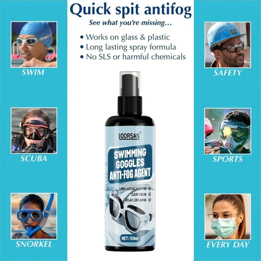 LOORSAN Anti-Fog Spray for Goggles & Eyewear – 100ml