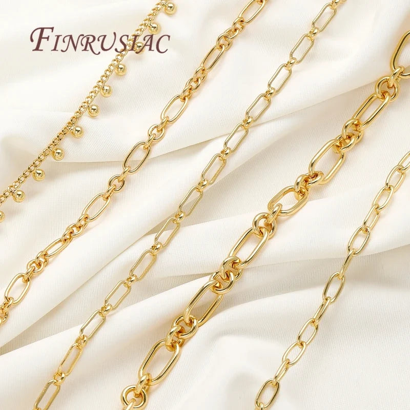 18K Gold Plated Brass Chain – DIY Necklace Jewelry Making