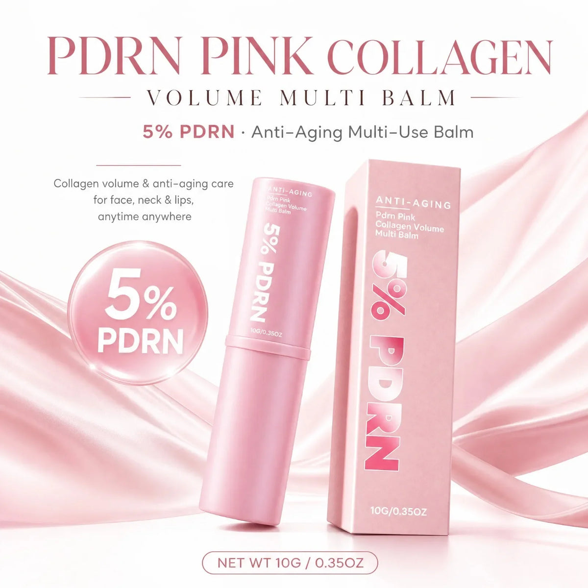 PDRN Pink Collagen Multi Balm – Face, Lip & Neck Moisturizer