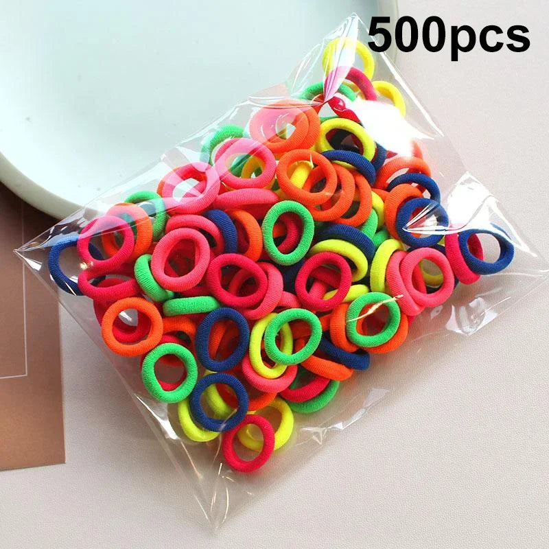200PCS Colorful Nylon Elastic Hair Ties for Girls | Ponytail Bands