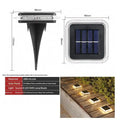 Solar Ground Light 8 LED Warm Waterproof Garden Path Lamp