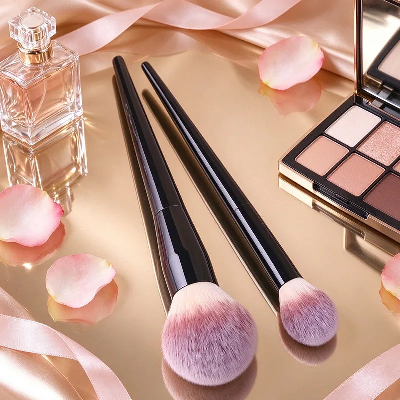 2-Piece Fluffy Makeup Brush Set – Powder, Blush & Contour