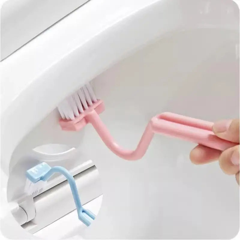 3-Piece Curved Long Handle Toilet Brush – Deep Cleaning Set