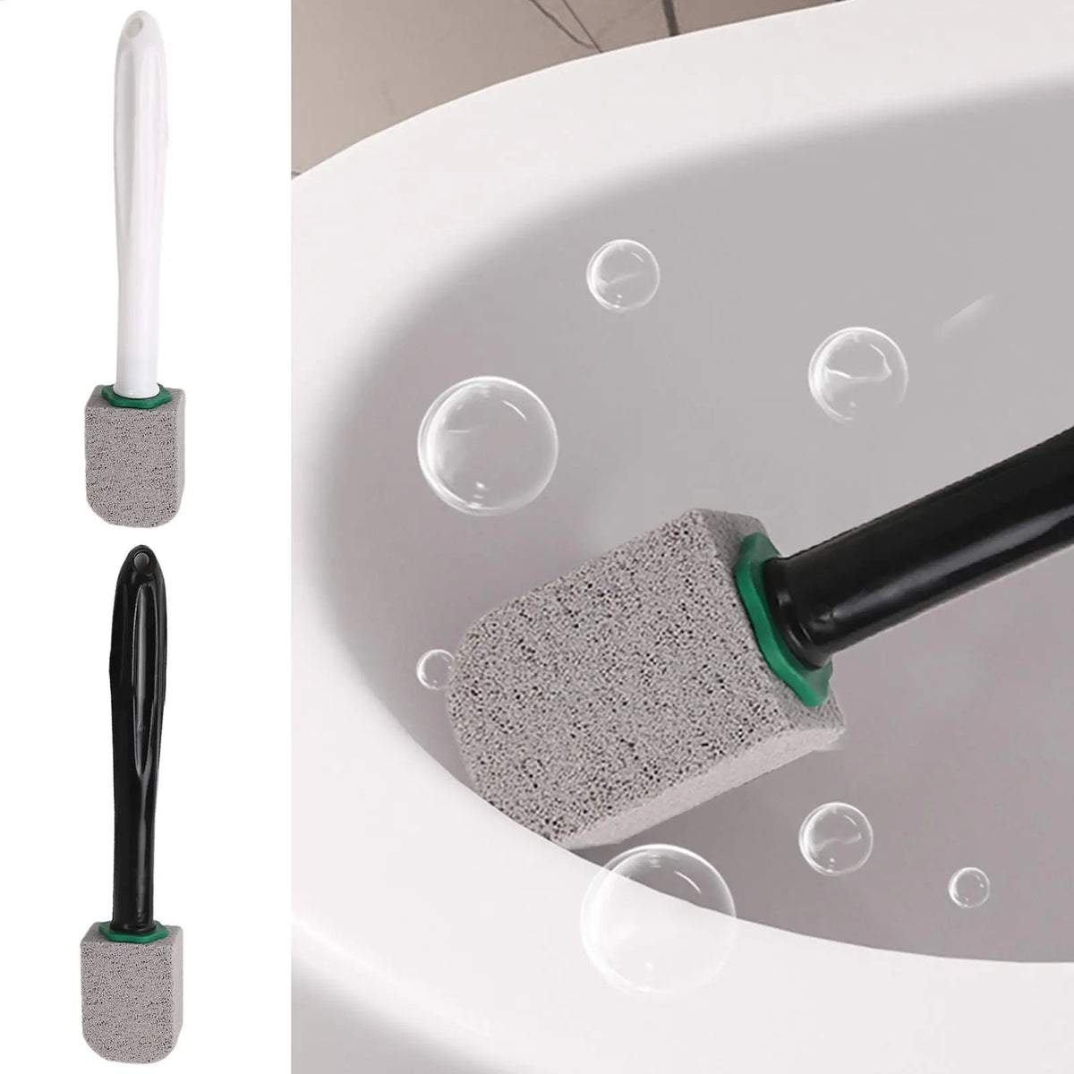 Pumice Stone Toilet Cleaning Wand – 1 Handle & 5 Heads