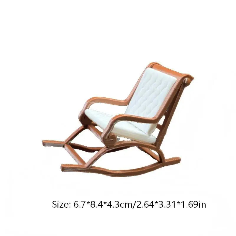 1:12 Miniature Rocking Chair Dollhouse Furniture & Photo Prop