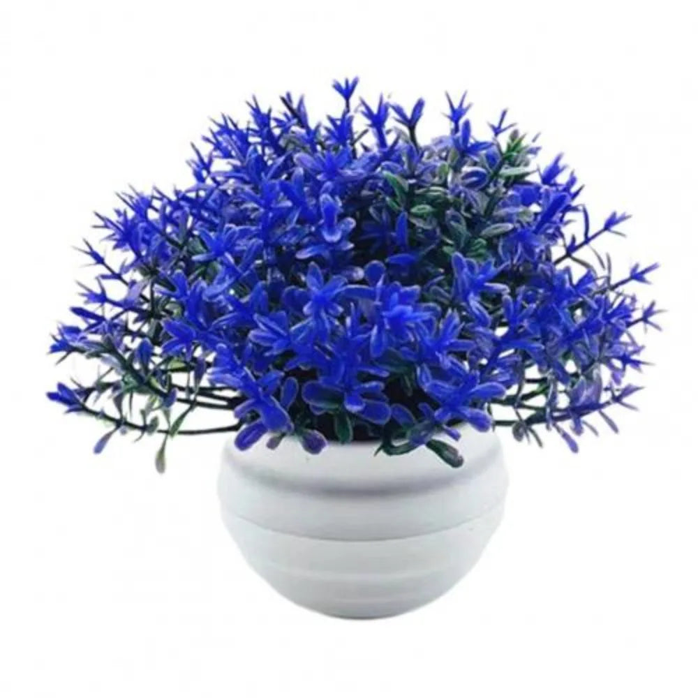 Pink Artificial Potted Flower – Plastic Bonsai Indoor Décor