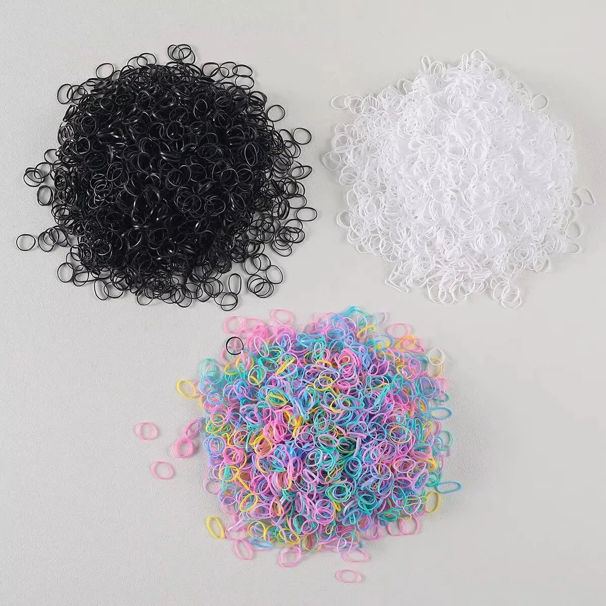 1500 Pcs Colorful Rubber Hair Ties for Girls & Kids Ponytail
