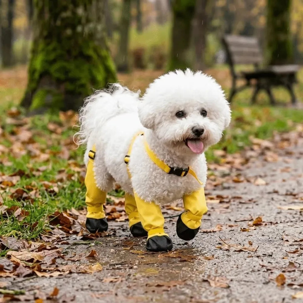 Waterproof Dog Suspender Boots | Anti-Slip Rain Paw Protectors