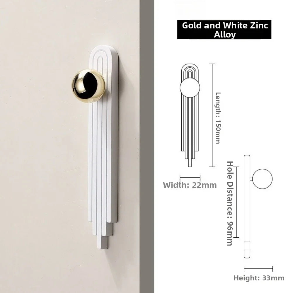 Gold Cabinet Drawer Handle | French Minimalist Zinc Alloy Pull