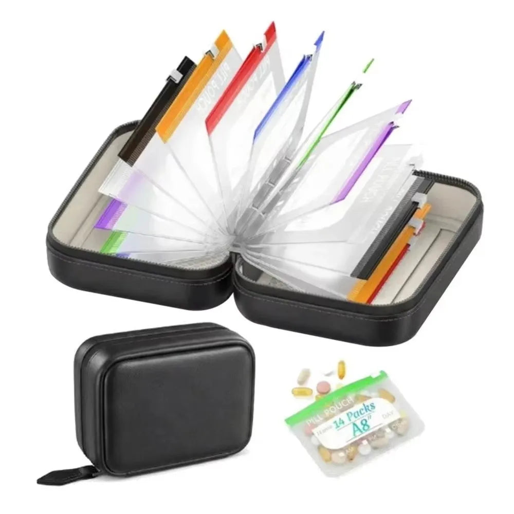 BPA-Free Weekly Pill Organizer 7/14 PCS Waterproof Pouches