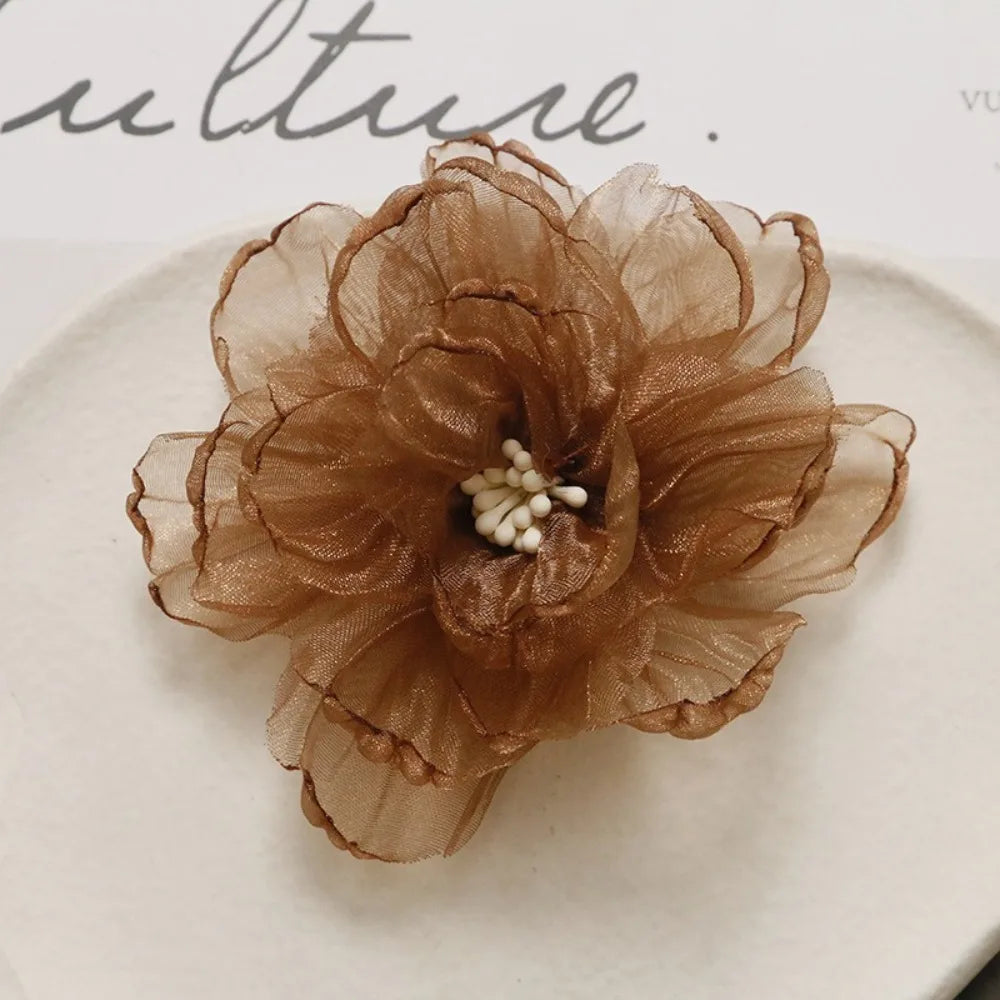 Organza Fabric Flower 75mm – Wedding & DIY Accessories