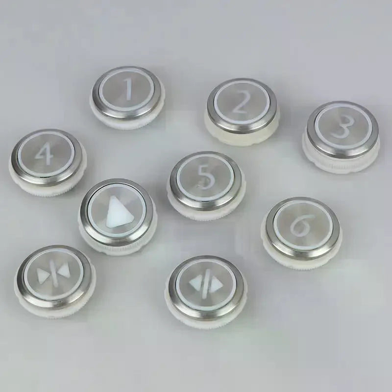 Round Stainless Steel Elevator Button – Floors 1-6 & Up/Down