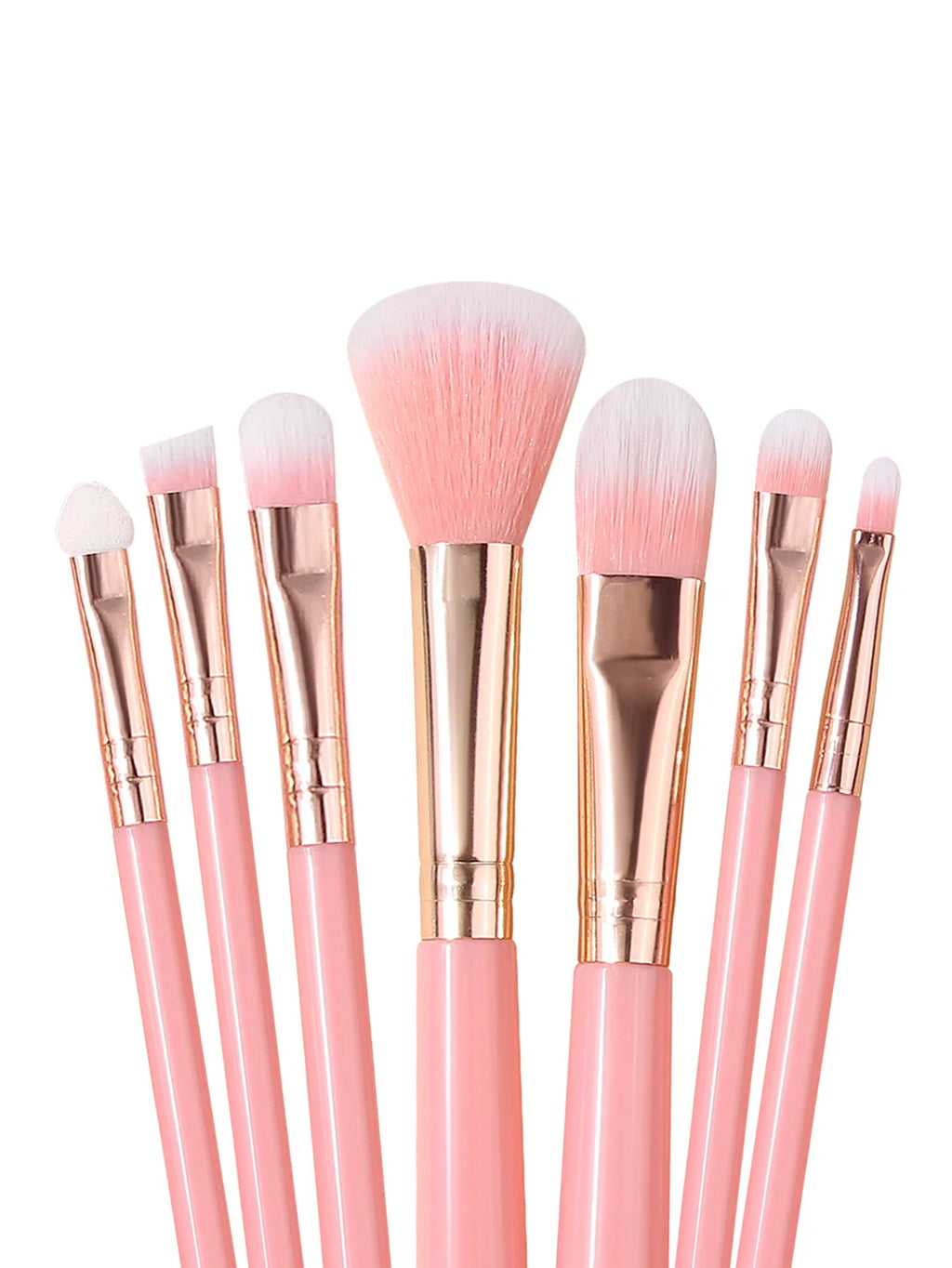 12-Piece Soft Pink Makeup Brush Set with Sponge | Beauty Kit