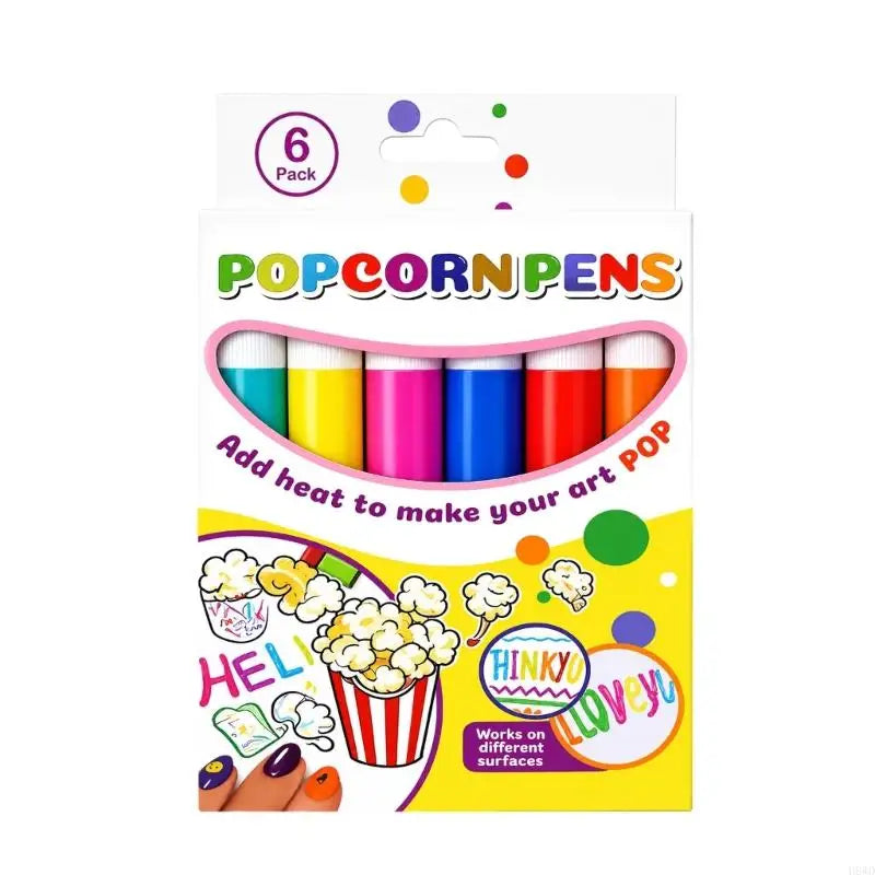 Heat Activated Art Pen 6-Pack | Raised 3D Effect Fine Tip Craft