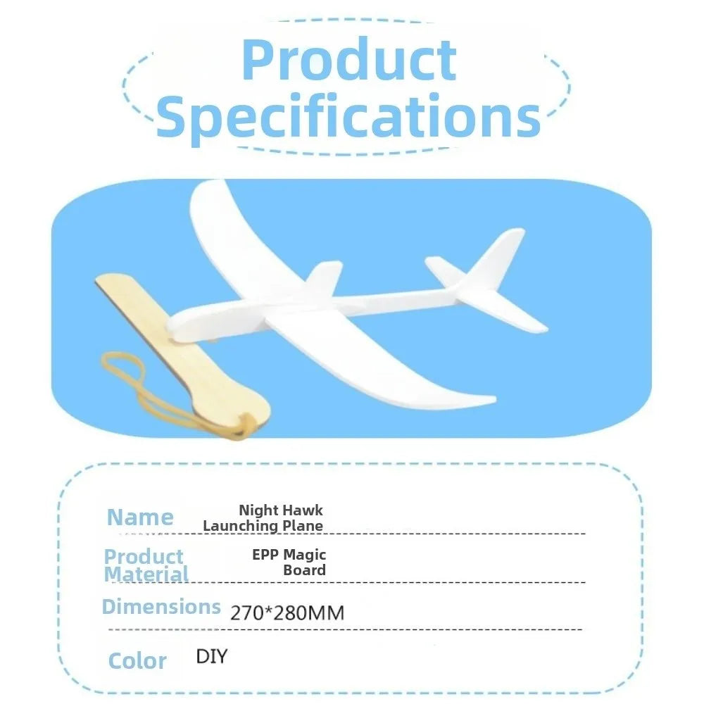 Rubber Band Powered Glider Airplane – DIY Assembly Model Kit
