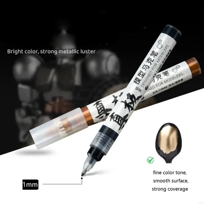 Metallic Paint Marker Pen – 8 Colors, 1.5mm Tip for Models