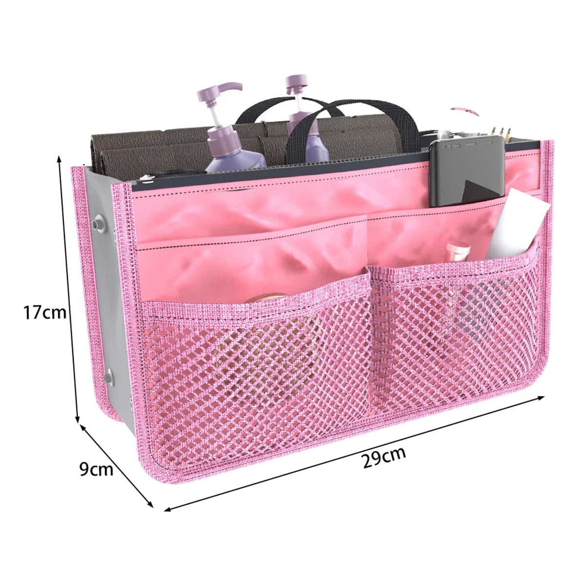 Women's Nylon Handbag Organizer Insert – Travel Purse Liner