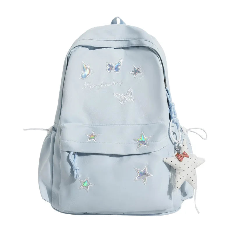 Women's Star Backpack – Korean College Style School Bag for Girls