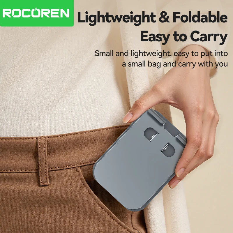 Rocoren 360° Foldable Metal Desk Phone & Tablet Stand
