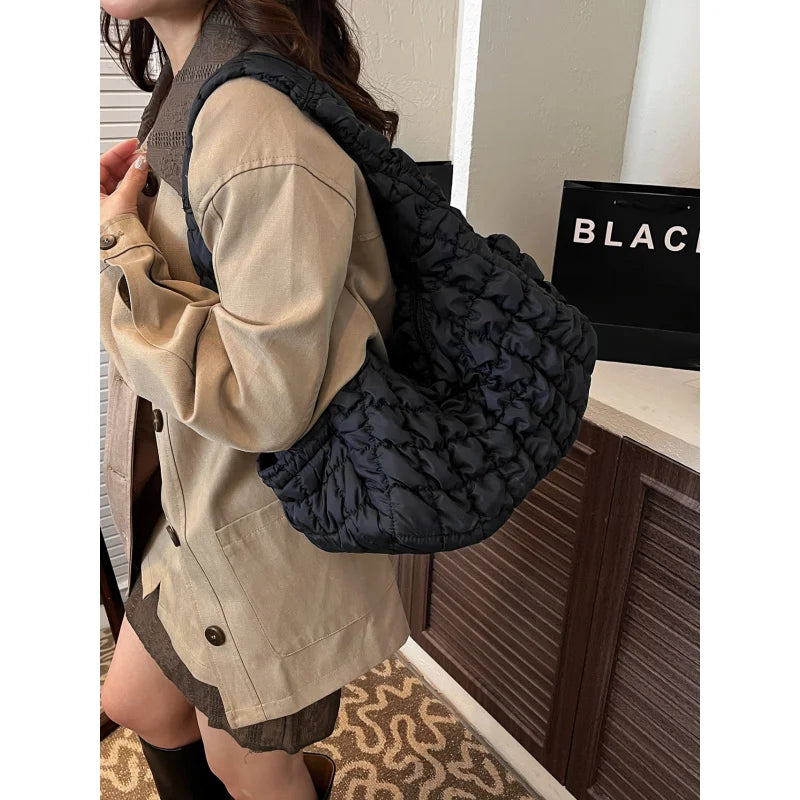 Puff Pleated Cloud Bag – Women's Large Crossbody Shoulder Bag