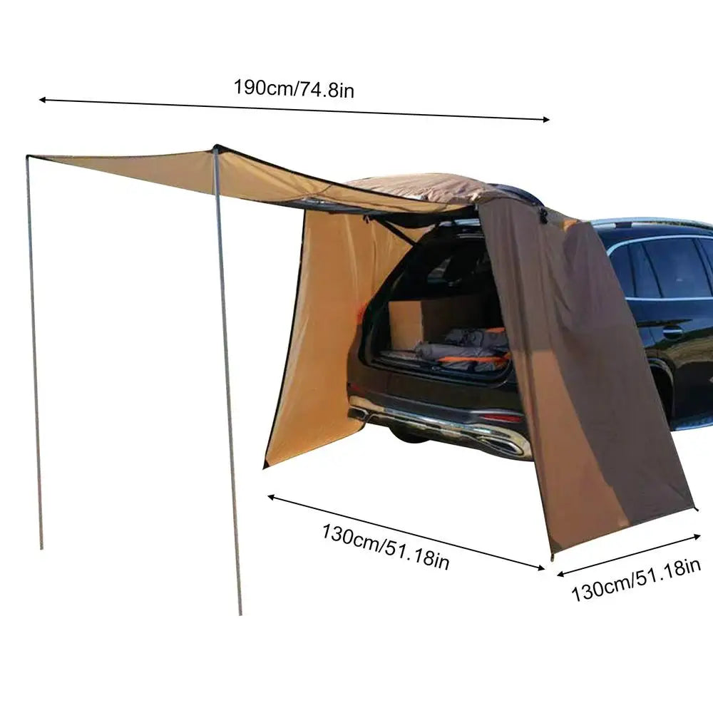 Waterproof SUV Trunk Tent – Portable Tailgate Awning Camping