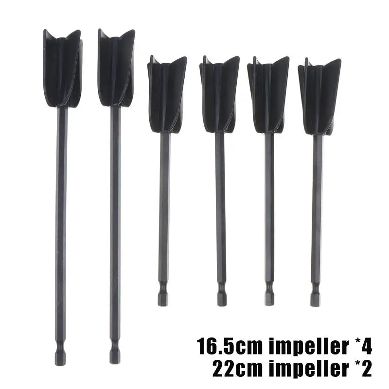 6-Pack Drill Paint Mixer Rods for Epoxy Resin, Putty & Paint