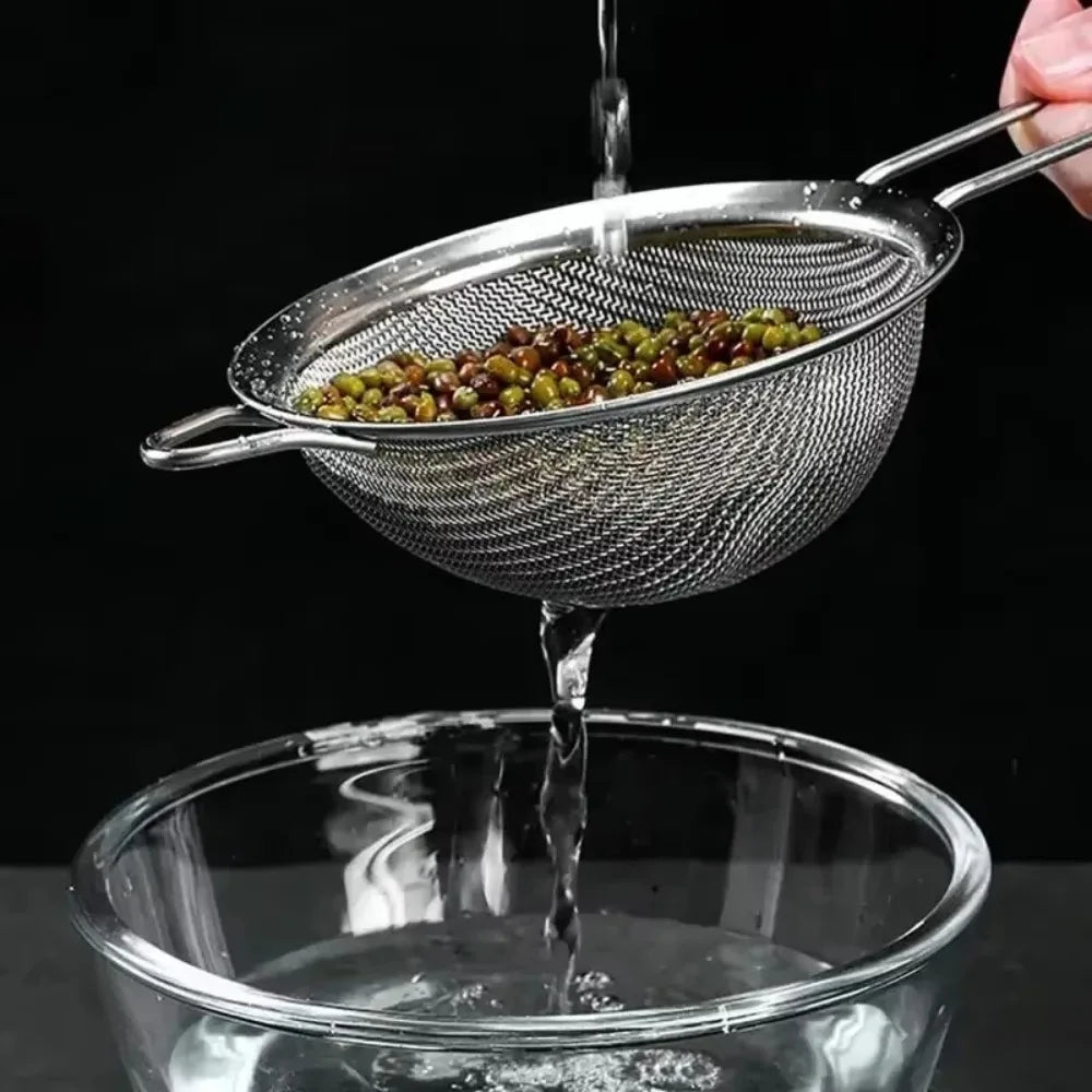 16cm Stainless Steel Fine Mesh Sifter & Kitchen Strainer
